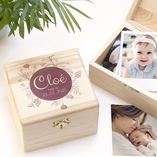 Boîte en bois personnalisée