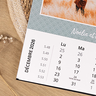 Calendrier mural A3 portrait premium