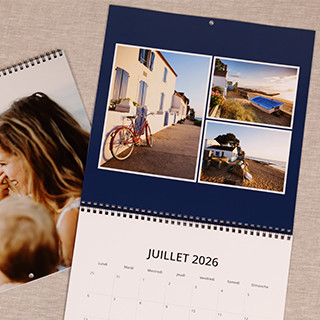 Calendrier mural carré XL double page