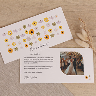 Carte de remerciement personnalisée